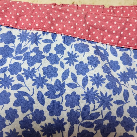 Boden Mixed Print Short Drawstring Elastic Back Blue Floral/Pink Polka Dot Sz 16 - Picture 6 of 11